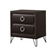 Bowery Hill Transitional 2 Drawer Nightstand in Dark Merlot