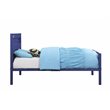 Bowery Hill Contemporary Low Profile Metal Full Panel Bed in Blue
