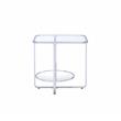 Bowery Hill Modern End Table in Chrome and Glass