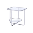 Bowery Hill Modern End Table in Chrome and Glass