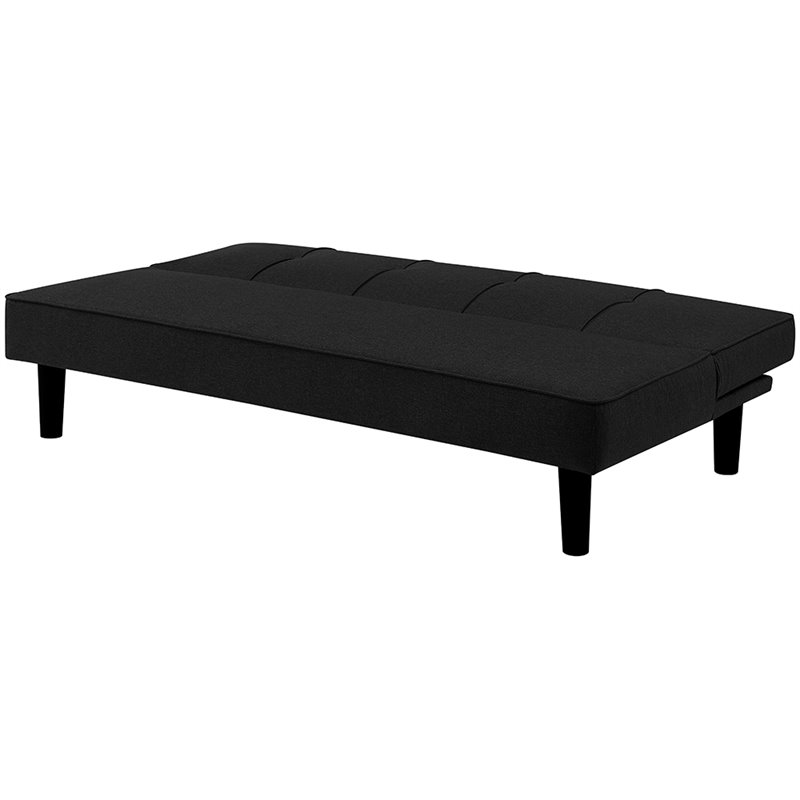 Bowery Hill Tufted Sleeper Sofa in Black