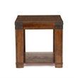 Bowery Hill Modern Square Wood End Table in Medium Cherry