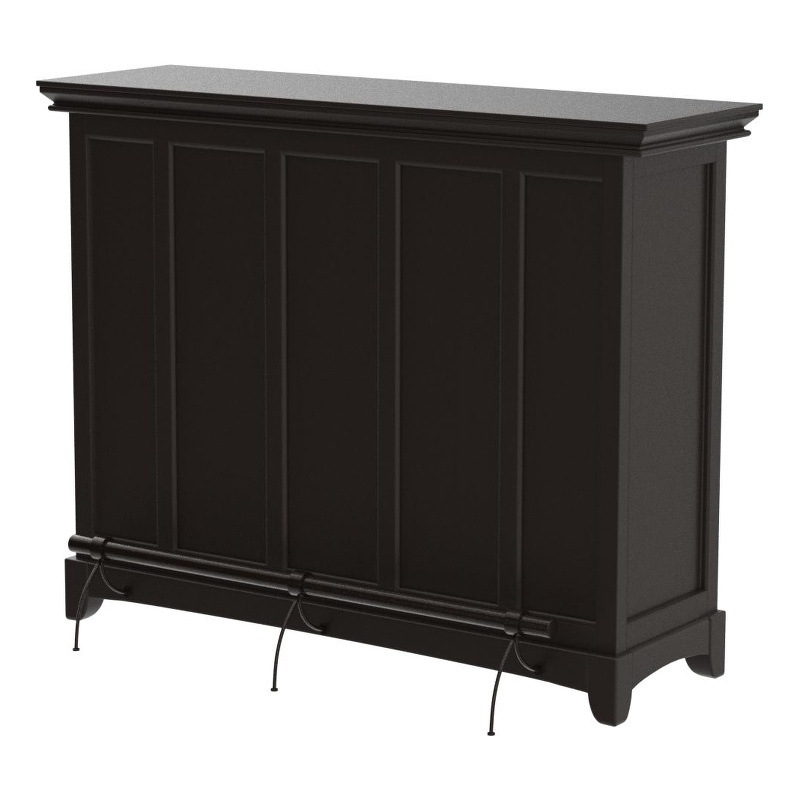 Bowery Hill Wood Ebony Counter Height Home Bar Rectangular 56