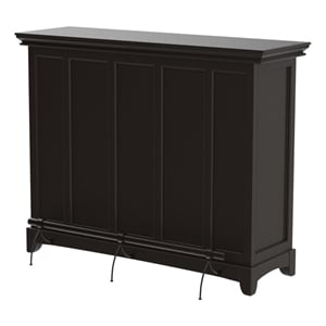 Bowery Hill Wood Ebony Counter Height Home Bar Rectangular 56&quotx18&quotx38&quot