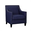 Bowery Hill Contemporary Fabric Chair in Blue