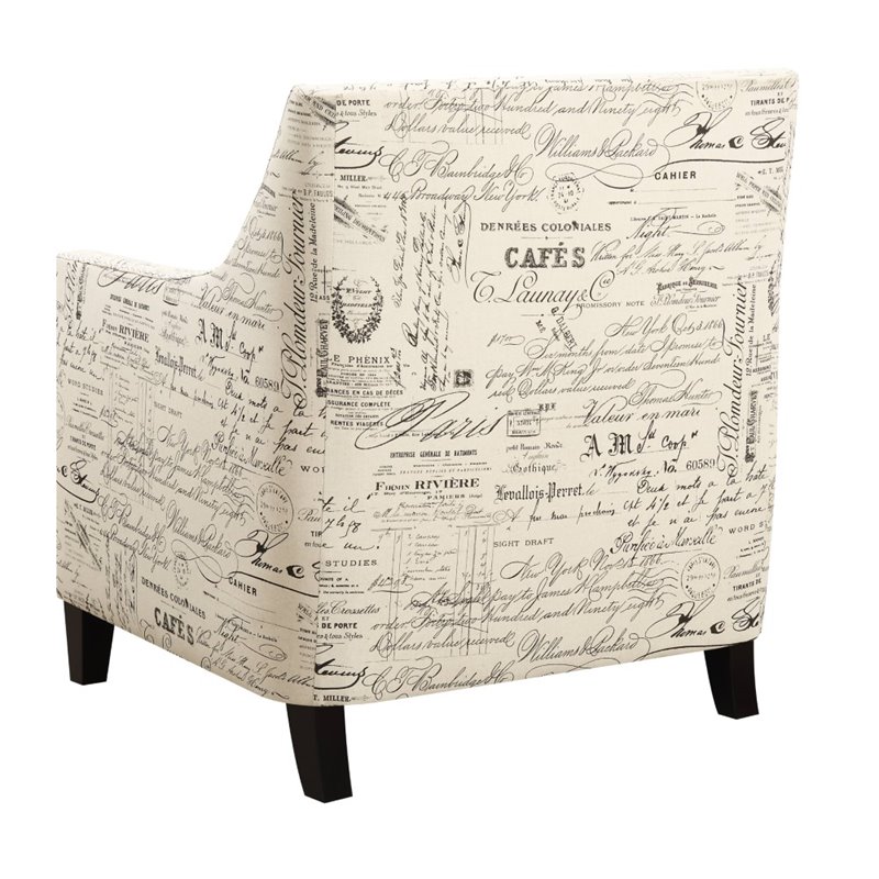 Bowery Hill Solid Wood White Chair Rectangular Trendy Metal Stud Trim 35.5