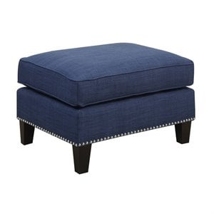Bowery Hill Ottoman in Blue