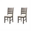 Bowery Hill 7 Piece Dining Set in Walnut and Cream