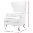 Bowery Hill Polyester Upholstered Accent Chair with Nailhead Trim in Berry