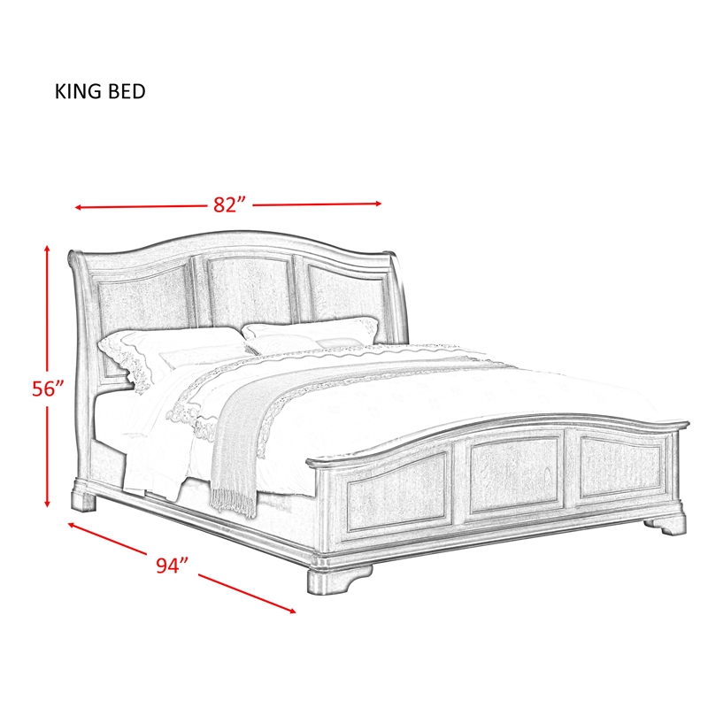 Bowery Hill King  Panel Bed in Cherry