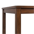 Bowery Hill Faux Leather Warm Cherry Dining Set Rectangular 7-Piece 36