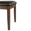 Bowery Hill Faux Leather Warm Cherry Dining Set Rectangular 7-Piece 36