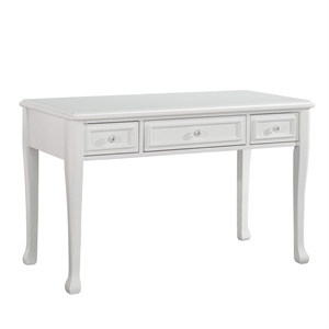 Bowery Hill Solid Wood White Writing Desk Rectangular 48&quot Unassembled