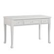 Bowery Hill Solid Wood White Writing Desk Rectangular 48