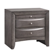 Bowery Hill 2 Drawer Nightstand in Gray
