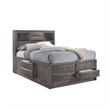 Bowery Hill Queen Storage Bed in Gray