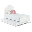 Bowery Hill Faux Leather Upholstered Full Panel Bed in White