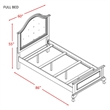 Bowery Hill Faux Leather Upholstered Full Panel Bed in White
