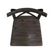 Bowery Hill Solid Wood Dark Brown Counter Stool Rectangular X-Back 39