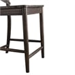 Bowery Hill Solid Wood Dark Brown Counter Stool Rectangular X-Back 39