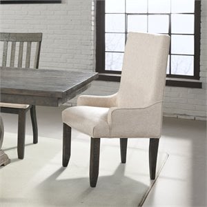 Bowery Hill Mid Century Wood Dining Arm Chair in Walnut (Set of 2)