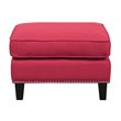 Bowery Hill Ottoman in Berry Red