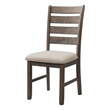 Bowery Hill Ladder Back Dining Side Chair in Walnut (Set of 2)