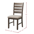 Bowery Hill Ladder Back Dining Side Chair in Walnut (Set of 2)
