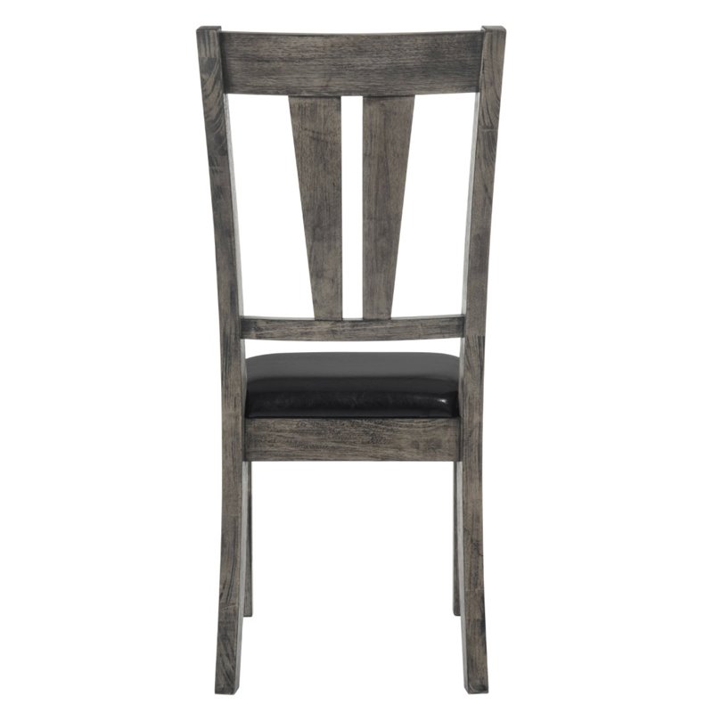 Bowery Hill 7 Piece Extendable Dining Set in Gray Oak/Black