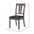 Bowery Hill 6 Piece Dining Set with Padded Seats in Gray Oak/Black