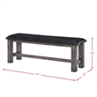 Bowery Hill 6 Piece Dining Set with Padded Seats in Gray Oak/Black