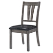 Bowery Hill 6 Piece Dining Set with Padded Seats in Gray Oak/Black