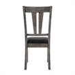 Bowery Hill 6 Piece Dining Set with Padded Seats in Gray Oak/Black
