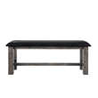 Bowery Hill 6 Piece Dining Set with Padded Seats in Gray Oak/Black