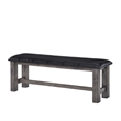 Bowery Hill 6 Piece Dining Set with Padded Seats in Gray Oak/Black