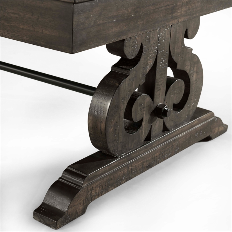 Bowery Hill Wood Brown End Table Rectangular Distressed 22