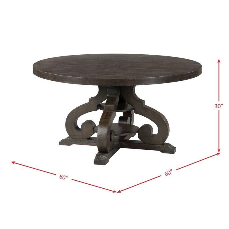 Bowery Hill Round Dining Table in Smokey Walnut