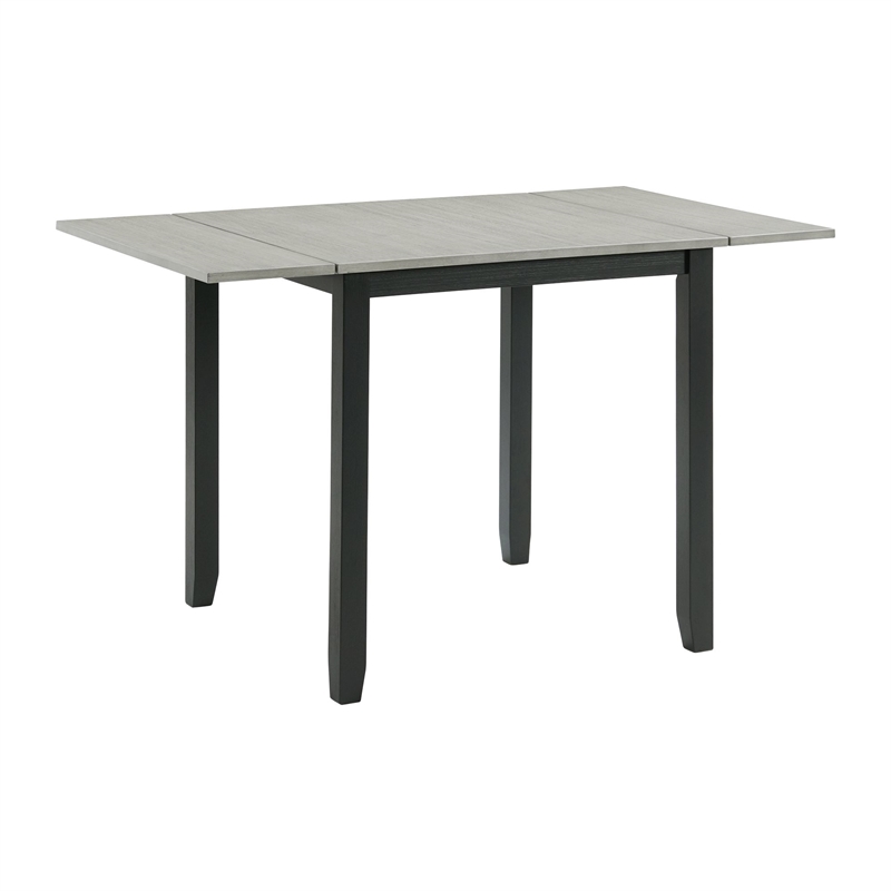 Bowery Hill 3PC Drop Leaf Dining Set in Gray