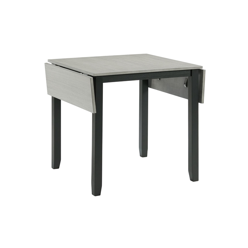 Bowery Hill 3PC Drop Leaf Dining Set in Gray