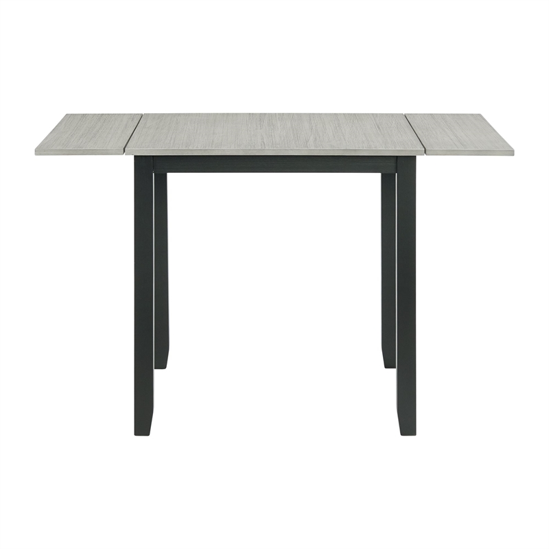 Bowery Hill 3PC Drop Leaf Dining Set in Gray