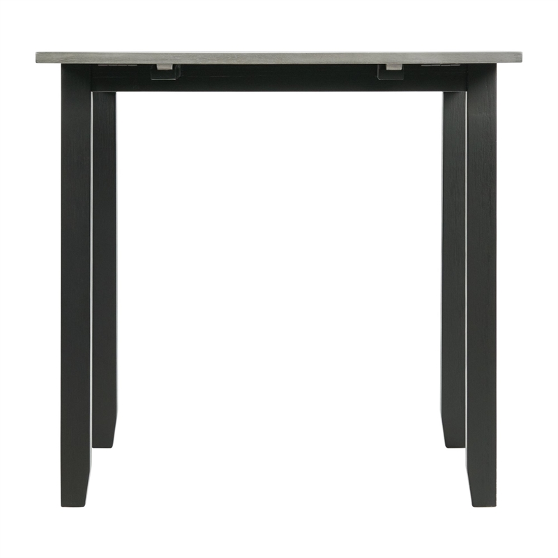 Bowery Hill 3PC Drop Leaf Dining Set in Gray