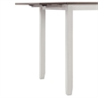 Bowery Hill 3PC Drop Leaf Dining Set in Brown and White