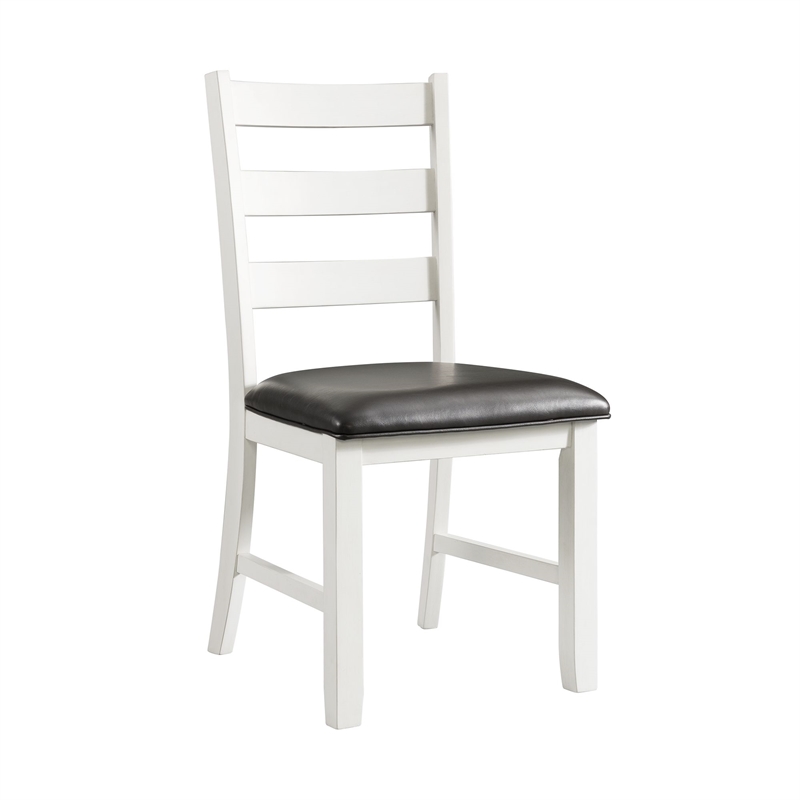 Bowery Hill 3PC Drop Leaf Dining Set in Brown and White