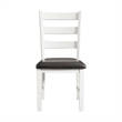 Bowery Hill 3PC Drop Leaf Dining Set in Brown and White
