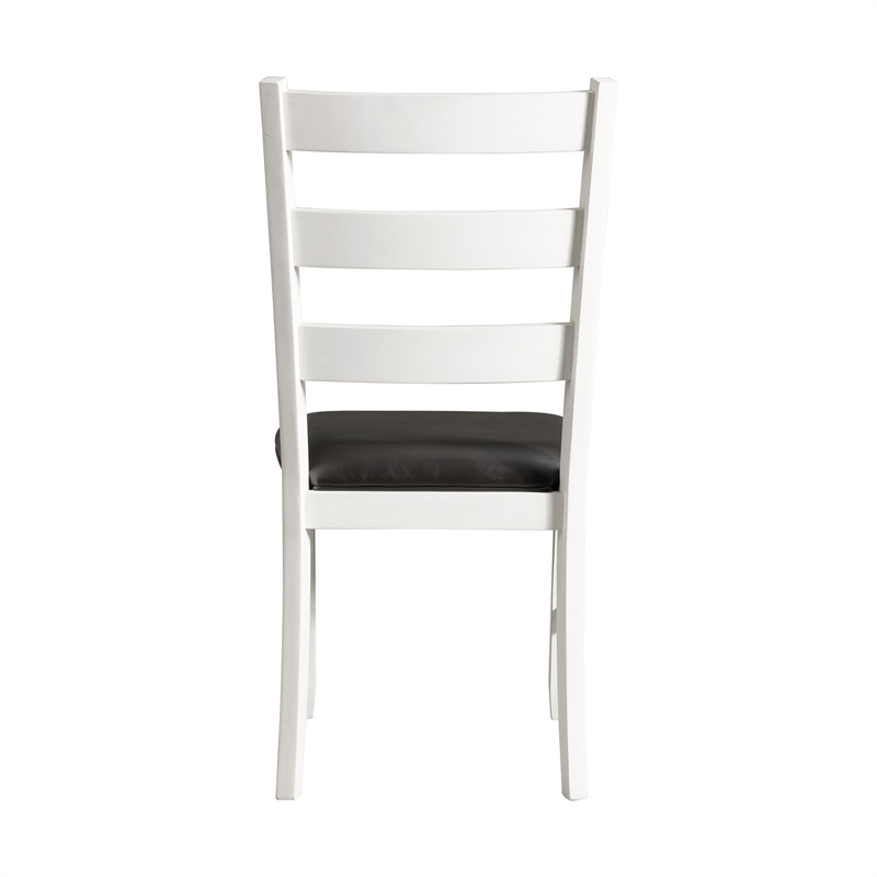 Bowery Hill 3PC Drop Leaf Dining Set in Brown and White