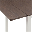 Bowery Hill 3PC Drop Leaf Dining Set in Brown and White