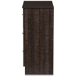 Bowery Hill Contemporary 3-Drawer Wood Storage Chest in Espresso