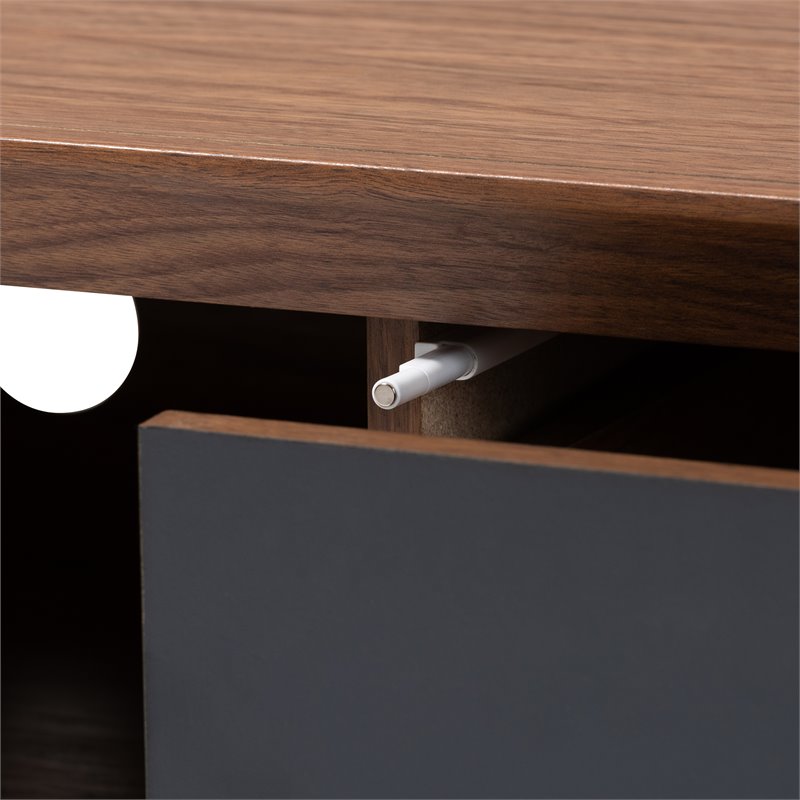 Bowery Hill Mid-Century 3-Drawer Wood TV Stand for TVs up to 63