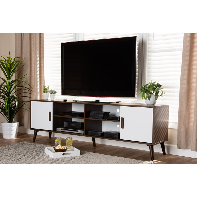 Bowery Hill Modern 2-Door Wood TV Stand for TVs up to 70
