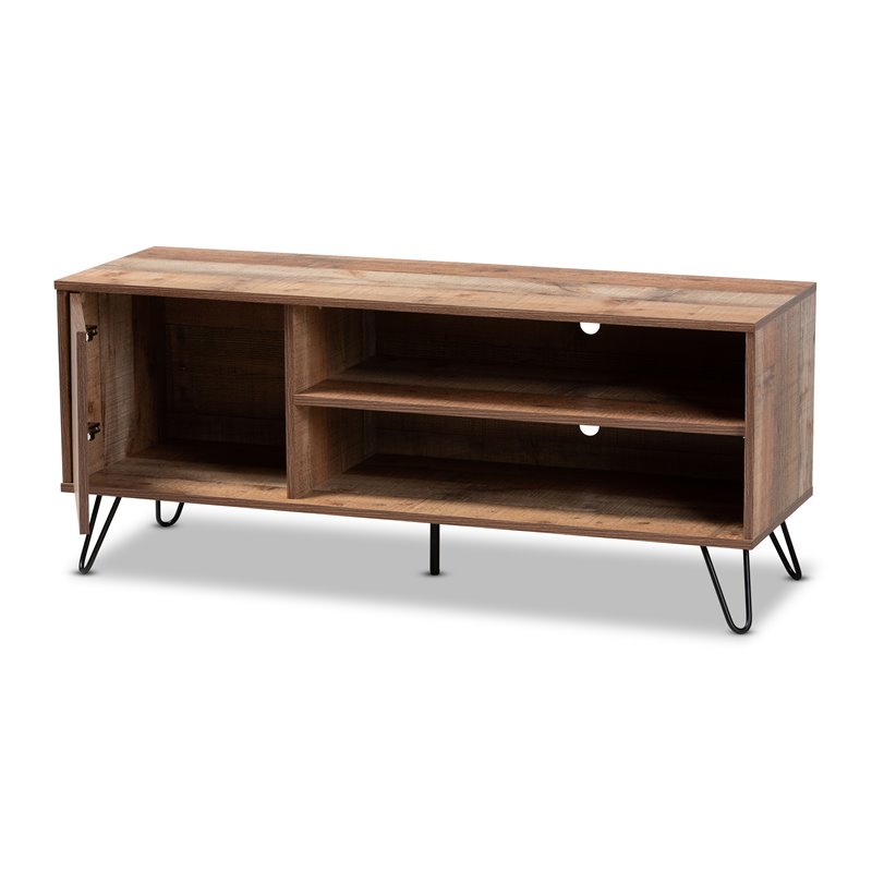 Bowery Hill Rustic 1-Door Wood TV Stand for TVs up to 47